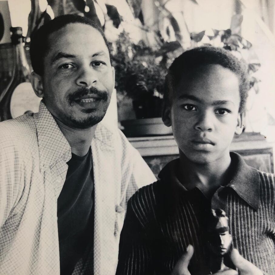 Eli as a boy with his father, Cranston Davis